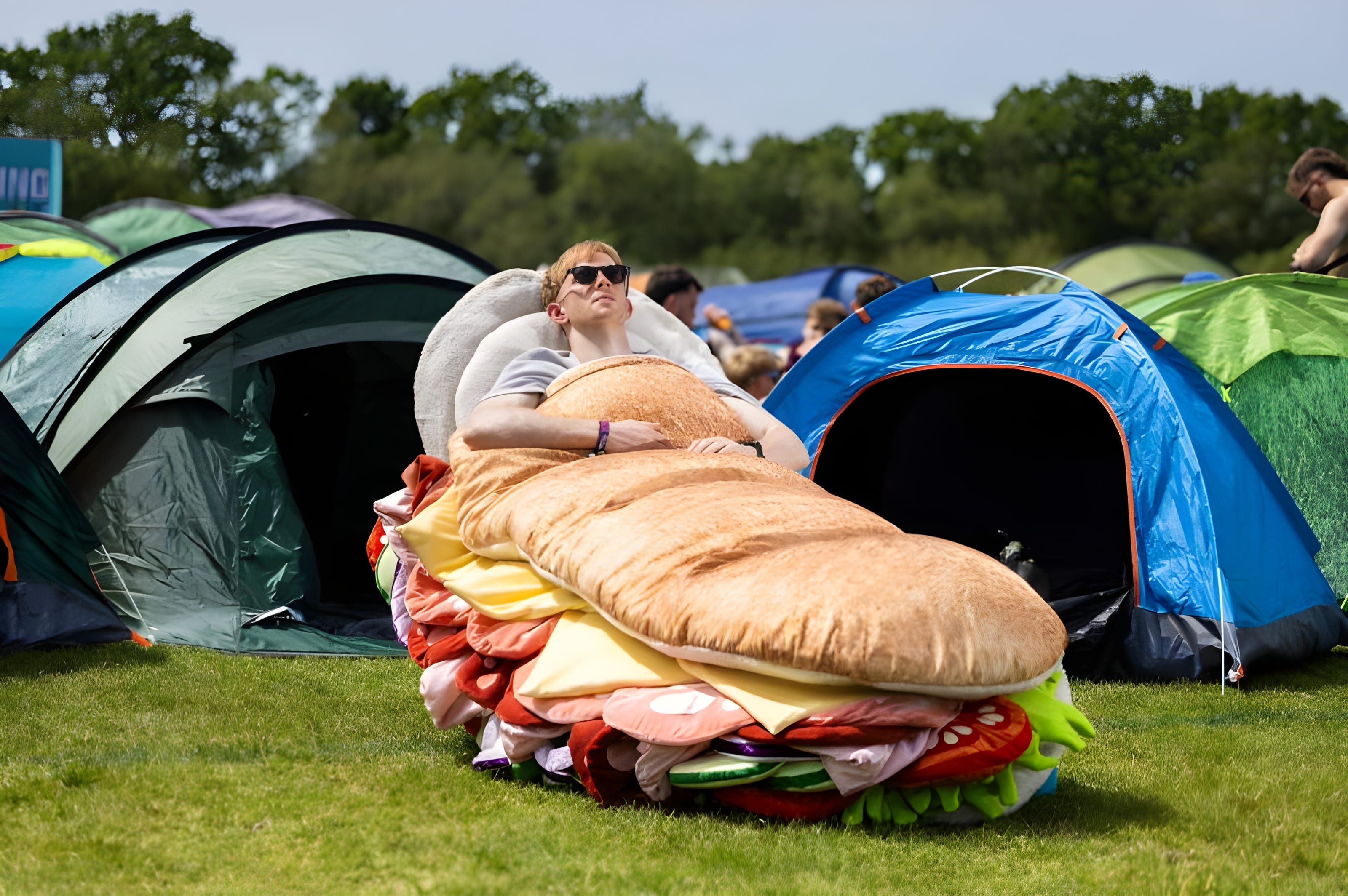 Subway's giant sandwich sleeping bag taps into Gen Z's cosy festival era